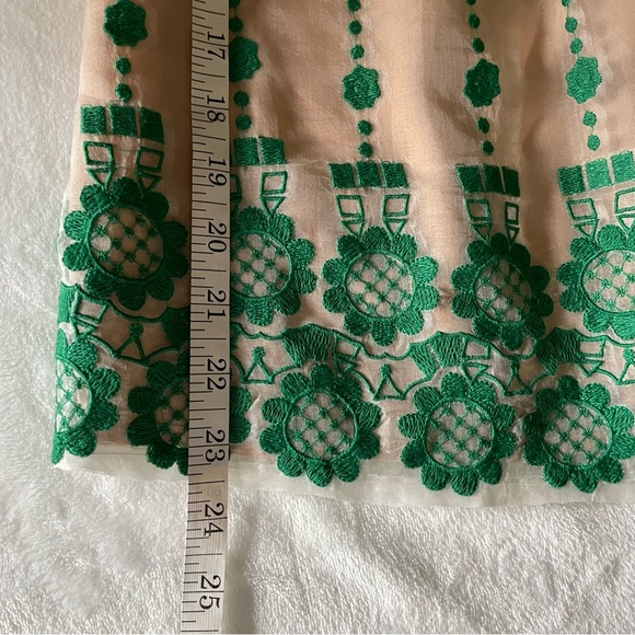 ANTHRO Leifsdottir Sheer Embroidered Floral Blouse with Exposed Zipper - Picture 7 of 8